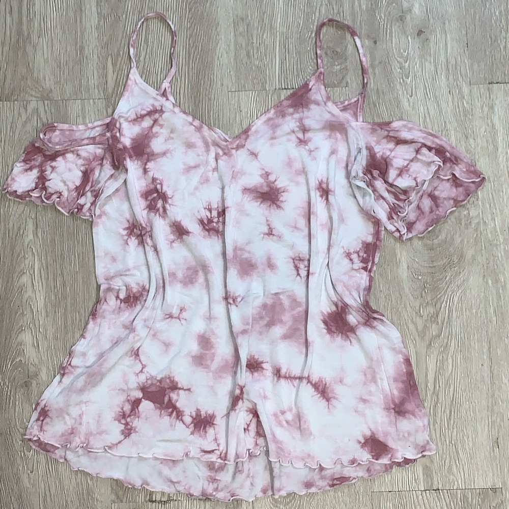 American eagle pink tye dye shirt